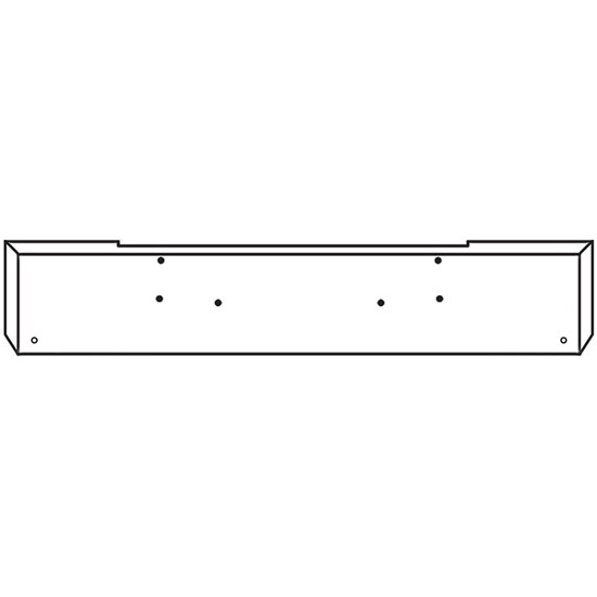18 Inch Chrome Texas Boxed End Bumper With 2 Rnd 3/4 Inch Light Holes For Peterbilt 362