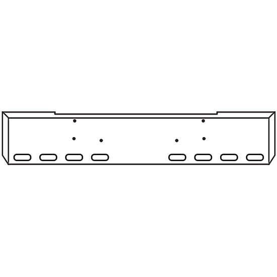 18 Inch Chrome American Eagle Bumper With 8 Oval Light Holes