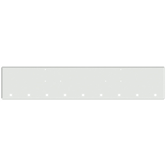 22 Inch Chrome American Eagle Boxed End Bumper With 9 M3- P3 Light Holes For Peterbilt 362