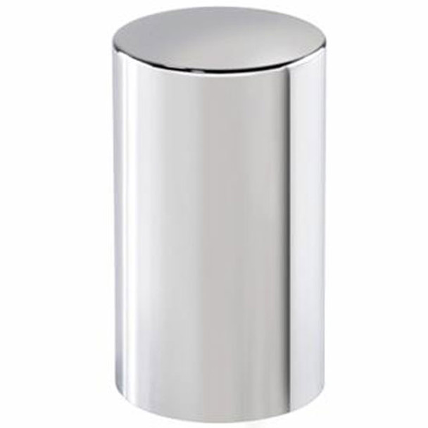 Chrome Plastic 33 MM X 3.5 Cylinder Style Nut Cover W/ Thread On