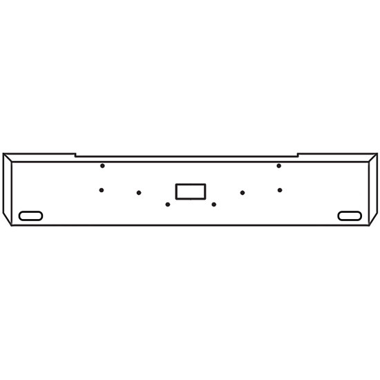 18 Inch Chrome American Eagle Bumper With Tow, 2 Oval Light Holes