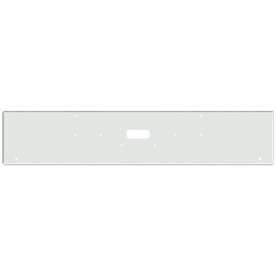 20 Inch Chrome American Eagle Boxed End Bumper With Tow, 2 Rnd 3/4 Inch Light Holes In Face And 1 Rnd 3/4 Inch Light Holes Each End For Peterbilt 362