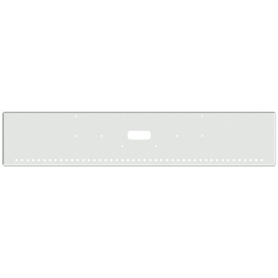 22 Inch Chrome American Eagle Boxed End Bumper With Tow And 45 Rnd 3/4 Inch Light Holes For Peterbilt 362
