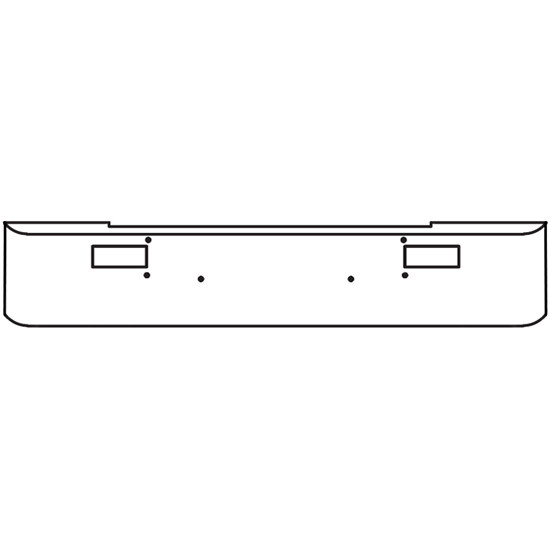 18 Inch Chrome Rolled End American Eagle Bumper With Step Holes