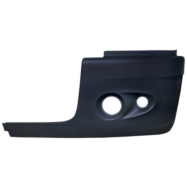 Black Plastic Bumper End W/ 2 Light Cutouts For Freightliner Century 120 Driver Side