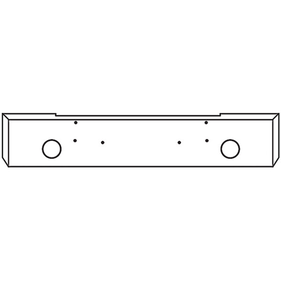 20 Inch Chrome Road Runner Mitered End Bumper With 2 Round Fog Light Holes