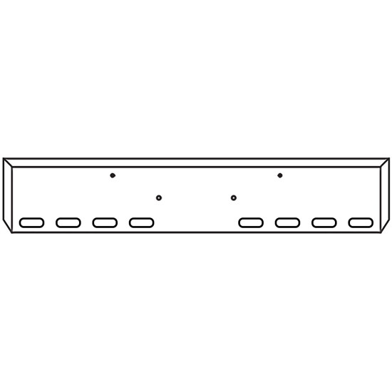 18 Inch Chrome 45 Degree Mitered End Roadrunner Bumper With 8 Oval Light Holes For Peterbilt 365, 367, 388, 389, 567