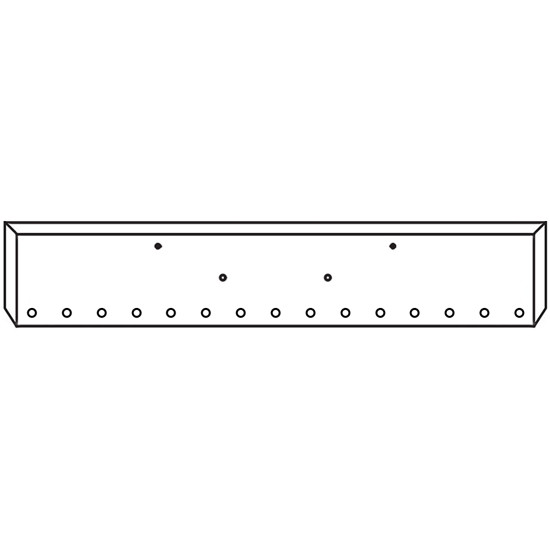 18 Inch Chrome 45 Degree Mitered End Roadrunner Bumper With 15 - 2 Inch Round Light Holes For Peterbilt 365, 367, 388, 389, 567