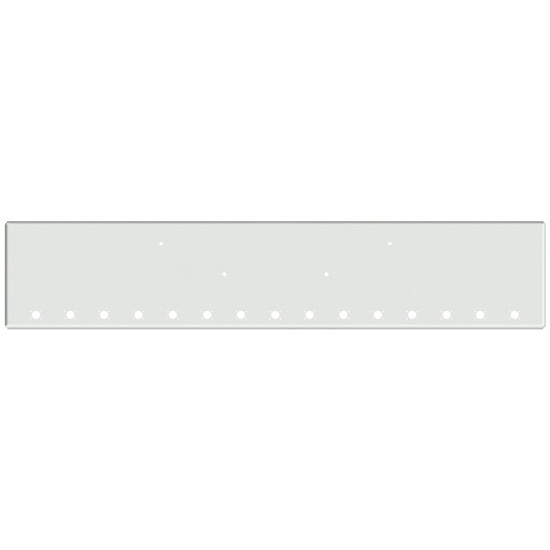 18 Inch Chrome Steel Texas Boxed End Bumper With Bolt And 15 M3 / P3 Light Holes For Peterbilt 365, 367, 388, 389, 567, 589