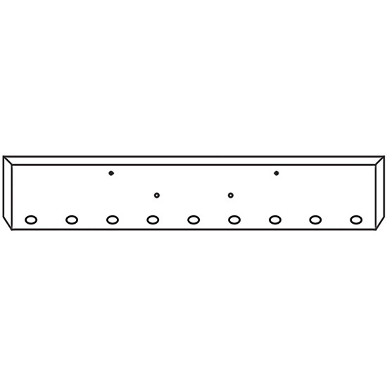 22 Inch Chrome Texas Boxed End Bumper With Front 9 M3/ P3 Light Holes For Peterbilt 365, 367, 388, 389,567 SFA