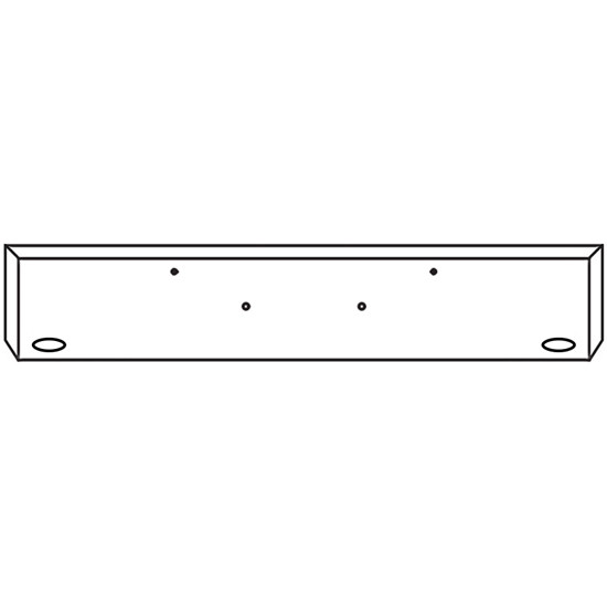 22 Inch Chrome Texas Boxed End Bumper With Front 2 M1 Light Holes For Peterbilt 365, 367, 388, 389,567 SFA