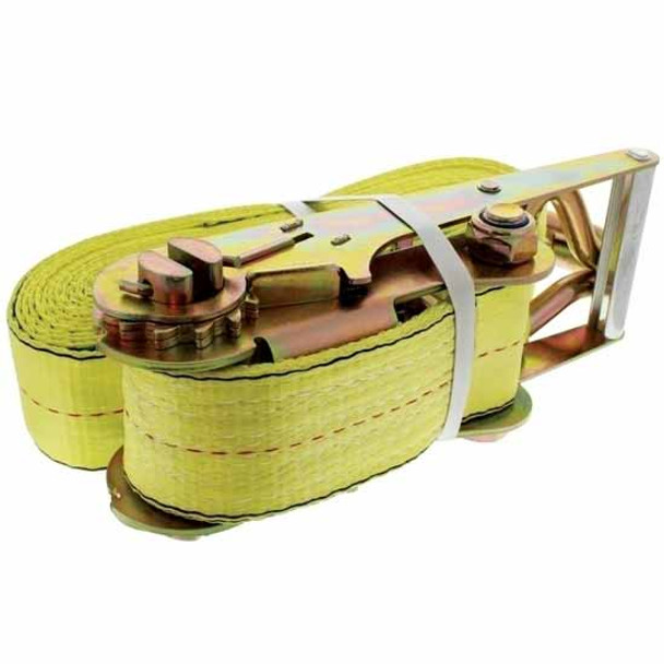 3 Inch X 27 Foot Heavy Duty Ratchet Tie Down With J Hook - 5,000 Lb. Work Load Limit
