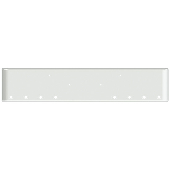 18 Inch Chrome American Eagle Rolled End Bumper With 8 M3- P3 Light Holes For Peterbilt 365, 367, 388, 389, 567, 589