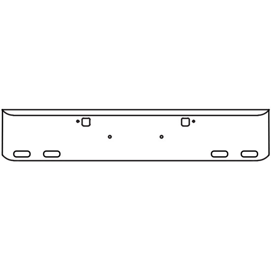 18 Inch Stainless Steel Texas Rolled End Bumper With Mourning Holes