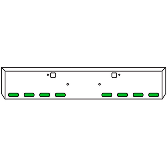 18 Inch Chrome Steel Texas Boxed End Bumper Kit With Tow And 8 Oval 2 Inch Dual Revolution Amber-Green-Clear Led Light With Bezels With Visors