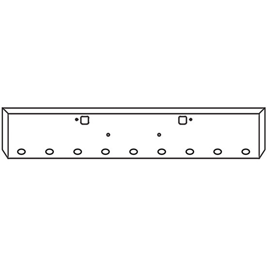 20 Inch Chrome Steel Texas Boxed End Bumper With Tow And 9 M3/P3 Light Holes For Peterbilt 365, 367, 388, 389, 567, 589