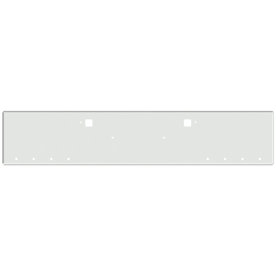 22 Inch Chrome Texas Boxed End Bumper With Tow, 8 Rnd 3/4 Inch And End Rnd 3/4 Inch Light Holes For Peterbilt 365, 367, 388, 389,567 SFA