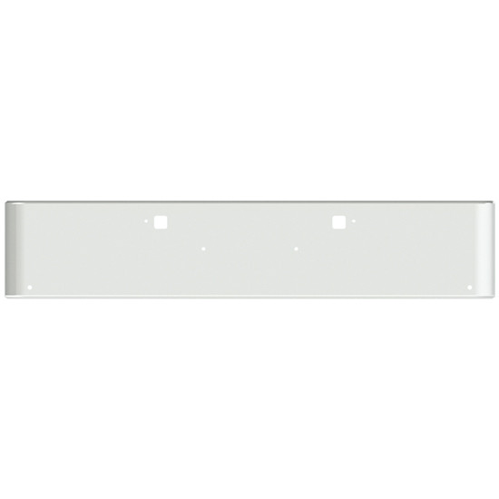 18 Inch Chrome American Eagle Rolled End Bumper With Tow, 2 Rnd 3/4 Inch Light Holes In Face And 1 Rnd 3/4 Inch Light Hole Each End For Peterbilt 365, 367, 388, 389, 567, 589