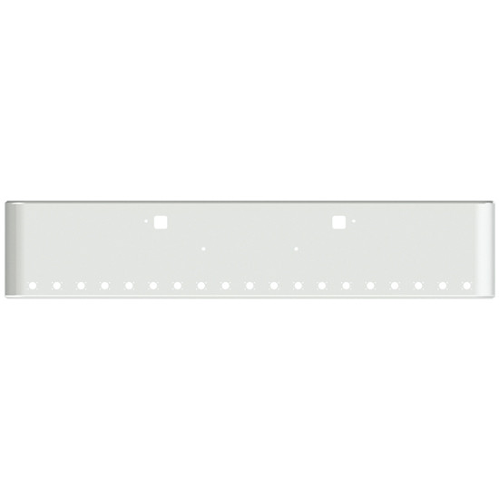 18 Inch Chrome American Eagle Rolled End Bumper With Tow And 19 M3- P3 Light Holes For Peterbilt 365, 367, 388, 389, 567, 589