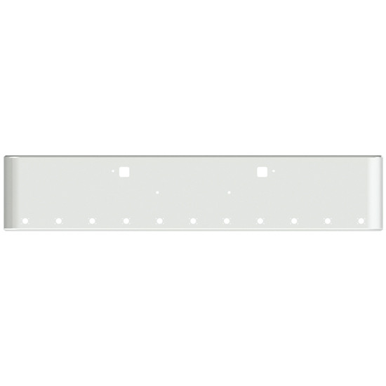 20 Inch Chrome American Eagle Rolled End Bumper With Tow And 11 M3- P3 Light Holes For Peterbilt 365, 367, 388, 389, 567, 589