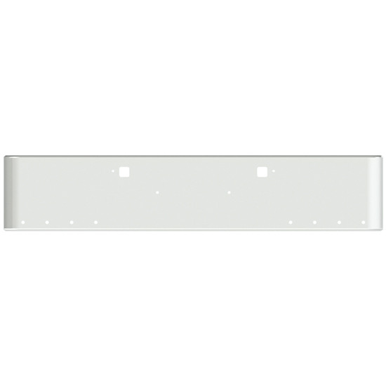 22 Inch Chrome American Eagle Rolled End Bumper With Tow And 8 Rnd 3/4 Inch Light Holes For Peterbilt 365, 367, 388, 389, 567, 589