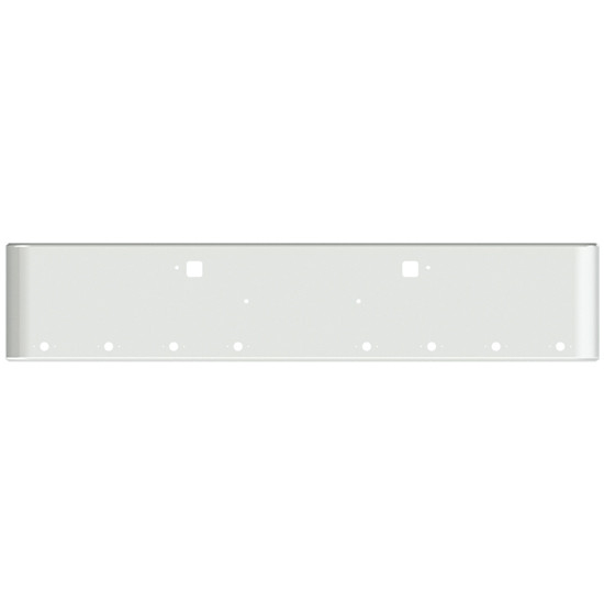 22 Inch Chrome American Eagle Rolled End Bumper With Tow And 8 M1- P1 Light Holes For Peterbilt 365, 367, 388, 389, 567, 589