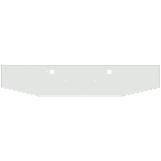 20 Inch Chrome Blind Mount Standard Tapered Boxed End Bumper With 1 Inch Taper And Tow Holes For Peterbilt 365, 367, 388, 389, 567, 589