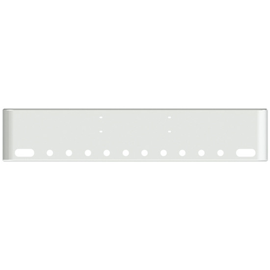 18 Inch Chrome Texas Rolled End Bumper With 2 Oval And 10 - 2 Inch Round Light Holes For Western Star 4900