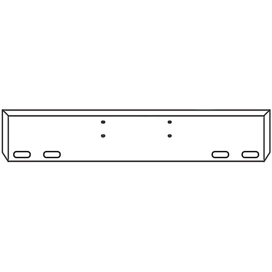 18 Inch Chrome Texas Boxed End Bumper With 4 Oval Light Holes For Western Star 4900Fa, 4900Sf, 4964
