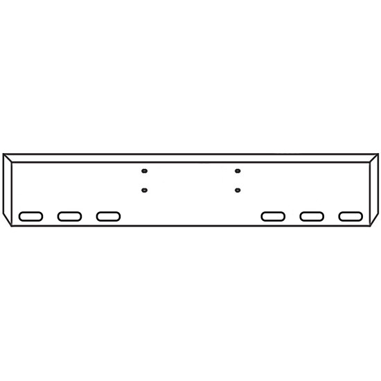 18 Inch Chrome Texas Boxed End Bumper With 6 Oval Light Holes For Western Star 4900Fa, 4900Sf, 4964