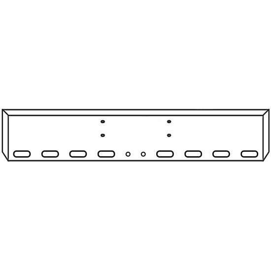 18 Inch Chrome Texas Boxed End Bumper With 8 Oval And 2 - 2 Inch Round Light Holes For Western Star 4900Fa, 4900Sf, 4964