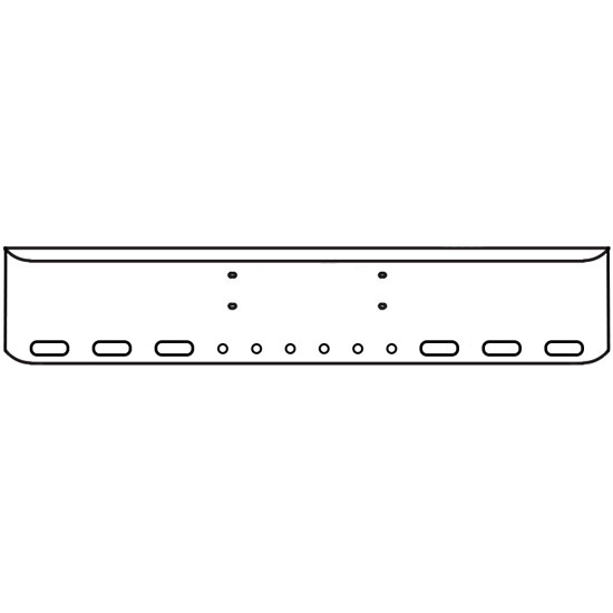 20 Inch Chrome Texas Rolled End Bumper With 6 Oval And 6 - 2 Inch Round Light Holes For Western Star 4900