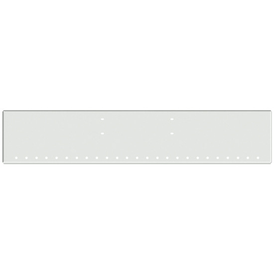 18 Inch Chrome American Eagle Boxed End Bumper With 25 Round 3/4 Inch Light Holes For Western Star 4900