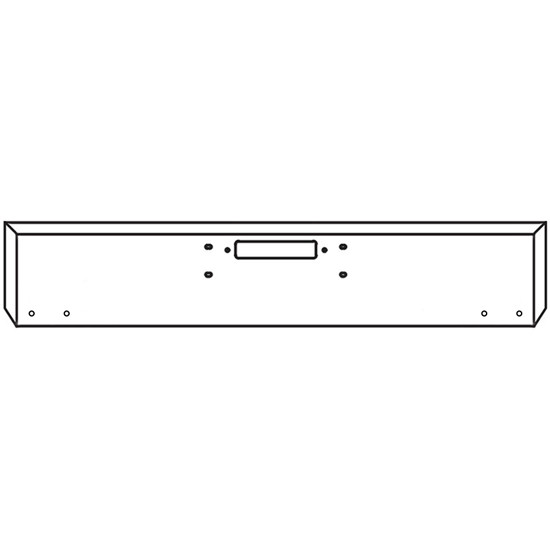 22 Inch Chrome Texas Bumper With Boxed Ends- Center Tow And 4 Rnd 3/4 Inch Light Holes By Valley Chrome For Western Star 4900Fa, 4900Sf, 4964