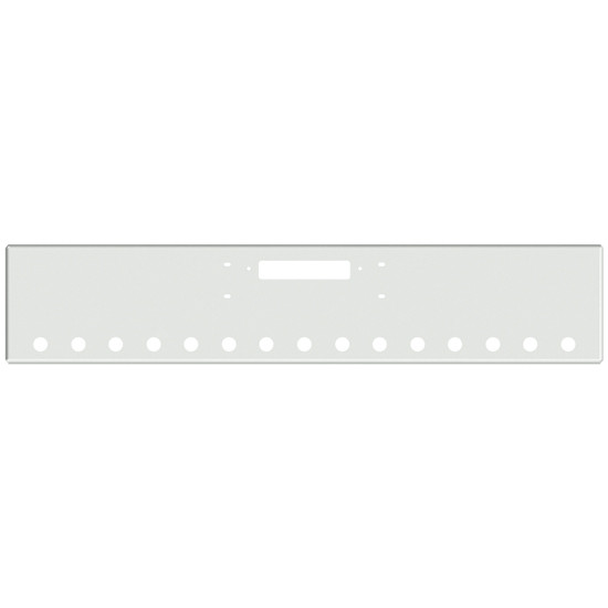 22 Inch Chrome American Eagle Boxed End Bumper With Tow, 15 Round 2 Inch Light Holes In Face And 1 Round 2 Inch Light Hole Each End For Western Star 4900
