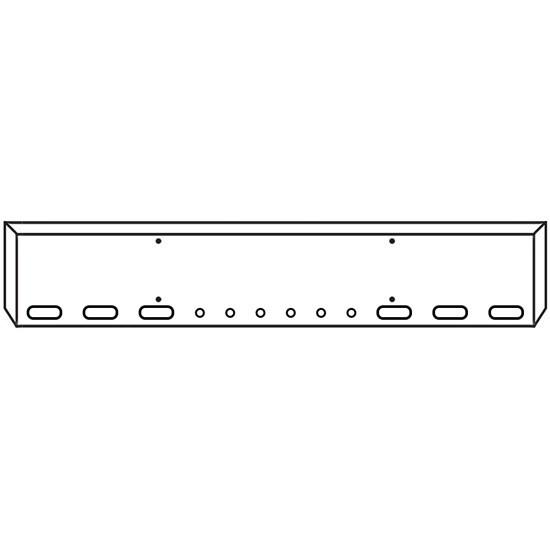 18 Inch Chrome Texas Mitered End Bumper With 6 Oval And 6 - 2 Inch Light Holes For Western Star 4900 SFA