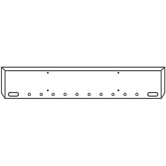 20 Inch Chrome Texas Mitered End Bumper With 2 Oval And 10 - 2 Inch Light Holes For Western Star 4900 SFA