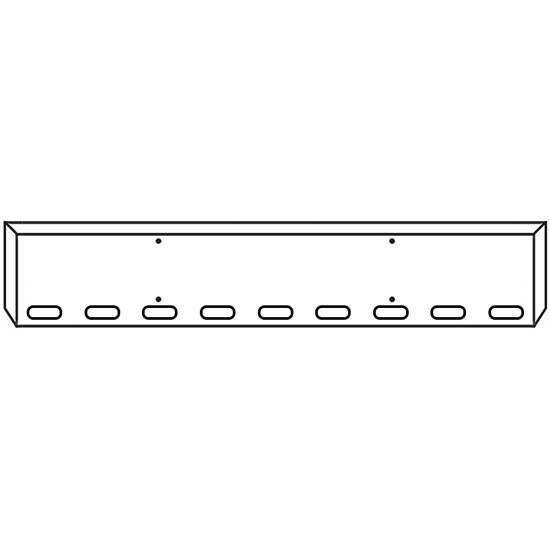 18 Inch Chrome Texas Mitered End Bumper With 9 Oval Light Holes For Western Star 4900 SFA