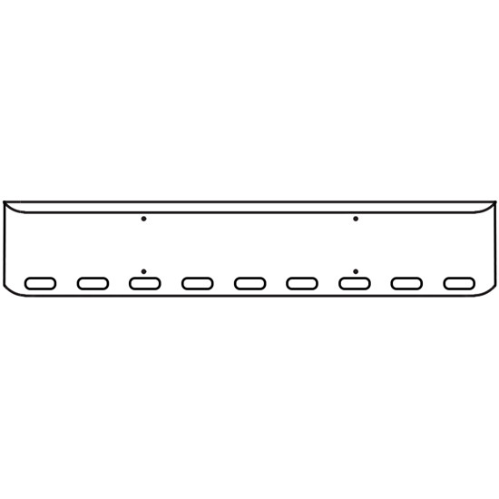 20 Inch Chrome Texas Rolled End Bumper With 9 Oval Light Holes For Western Star 4900