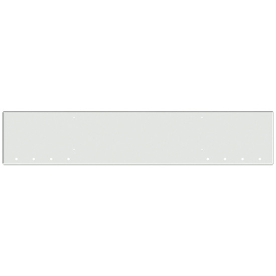 20 Inch Chrome Texas Boxed End Bumper With 8 Round 3/4 Inch Light Holes In Face And 1 Round 3/4 Inch Light Hole Each End For Western Star 4900Sf