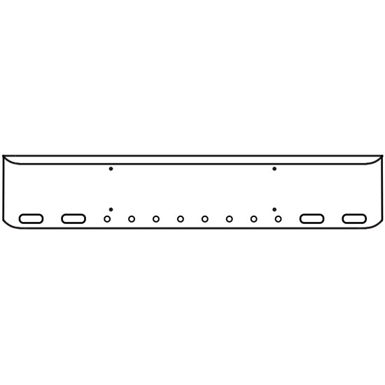 22 Inch Chrome Rolled American Eagle Bumper With 4 Oval And 8 - 2 Inch Light Holes For Western Star 4900