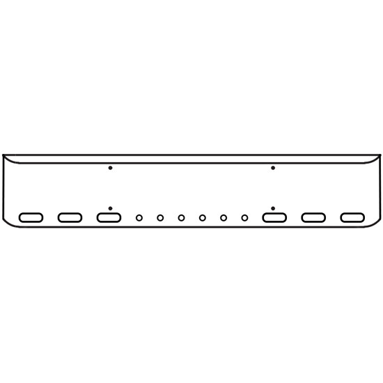 22 Inch Chrome Rolled American Eagle Bumper With 6 Oval And 6 - 2 Inch Light Holes For Western Star 4900