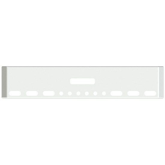 20 Inch Chrome American Road Runner Mitered Corner Bumper With Tow, 6 Oval And 6 Rnd 2 Inch Light Holes For Western Star 4900Ex 2008+