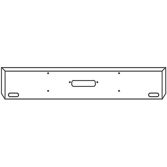 22 Inch Chrome Texas Mitered End Bumper With Tow, 2 Oval Light Holes For Western Star 4900SFA