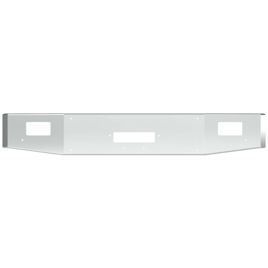 16 Inch Chrome Tapered Break Back Bumper With Center Tow And Square Fog Light Holes For Western Star 4900Sa