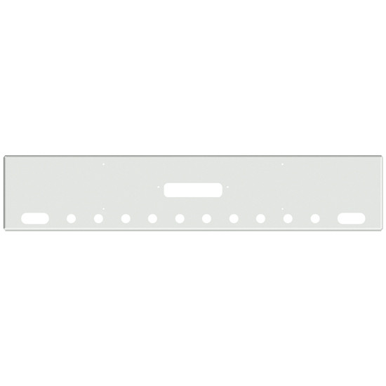 20 Inch Chrome American Eagle Boxed End Bumper With Tow, 2 Oval, 10 Round 2 Inch Light Holes In Face And 1 Round 2 Inch Light Hole Each End For Western Star 4900Sf