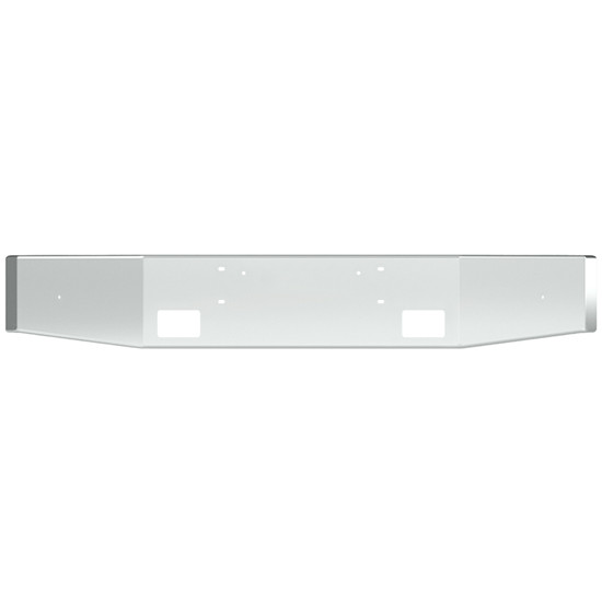14 Inch Chrome Tapered Break Back Bumper With Square Fog Light Holes For Western Star 4900Sa SBA