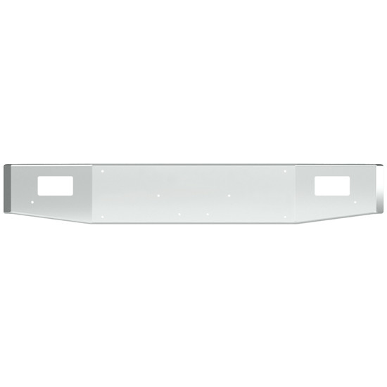 14 Inch Chrome Tapered Break Back Bumper With Square Fog Light Holes For Western Star 4900Sa