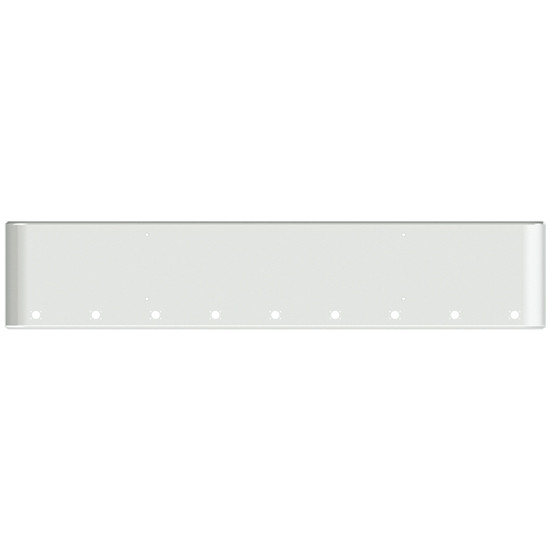 18 Inch Chrome Steel Texas Square Rolled End Bumper With Mounting Holes Only 9 M3 Or P3 Light Holes For Western Star 4700Sf 2013 And Newer