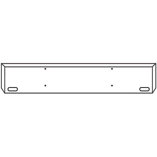 22 Inch Chrome Texas Mitered End Bumper With 2 Oval Light Holes